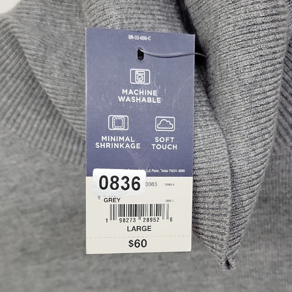 Stafford Turtleneck Long Sleeve Men's Gray Sweater - Picture 5 of 7